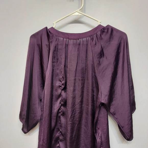 Honey punch silk purple button up flowy - Picture 5 of 8
